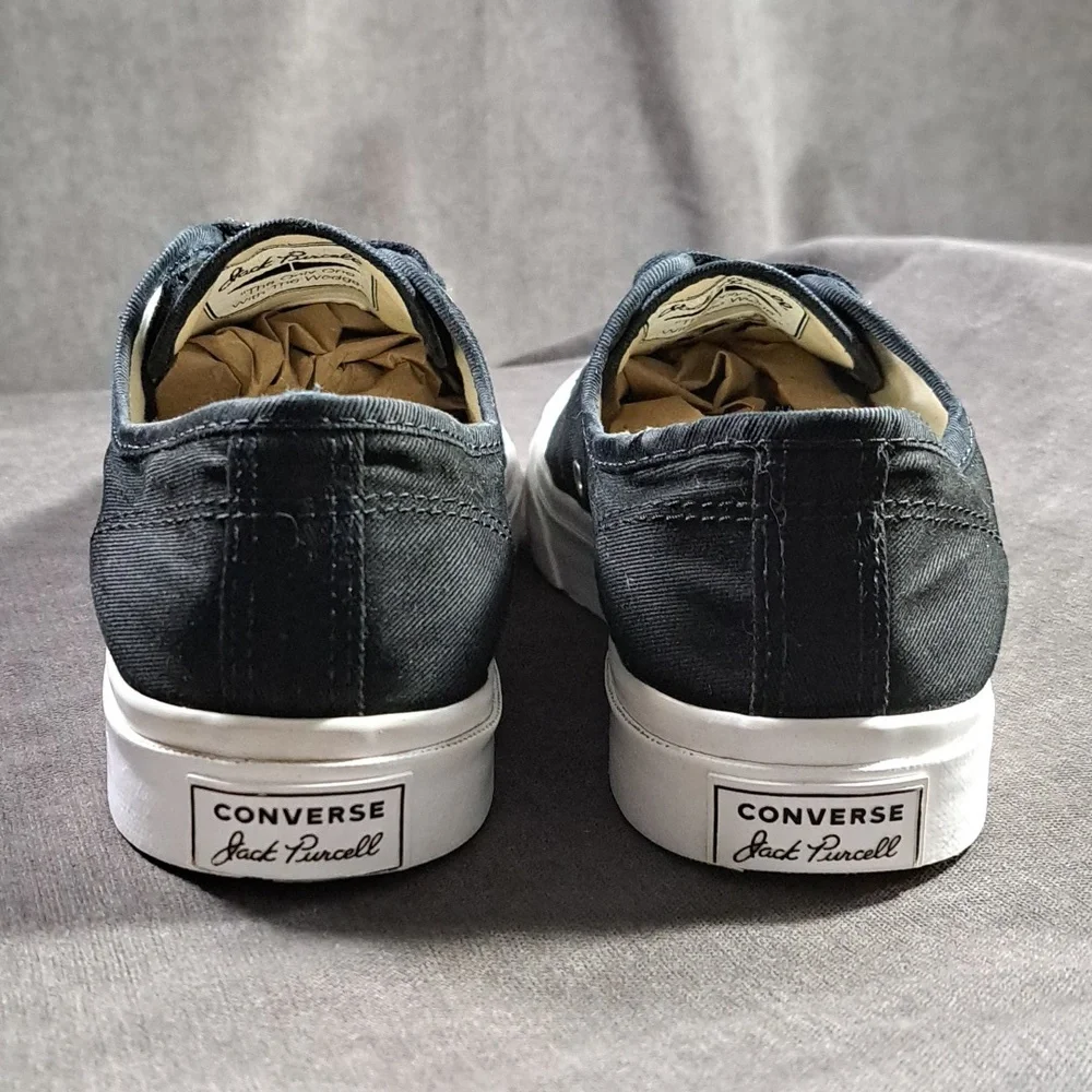 Converse Jack Purcell First In Class Low Top Black Canvas Sneakers VG US 6.5 - Picture 2 of 16